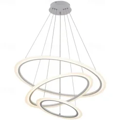 LED Pendant Light 40/60/80cm 1-Light Ring Circle Design Dimmable Aluminum Painted Finishes Luxurious Modern Style Dining Room Bedroom Pendant Lamps 110-240V ONLY DIMMABLE WITH REMOTE CONTROL