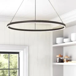LED Pendant Light 40/60/80cm 1-Light Ring Circle Design Dimmable Aluminum Painted Finishes Luxurious Modern Style Dining Room Bedroom Pendant Lamps 110-240V ONLY DIMMABLE WITH REMOTE CONTROL