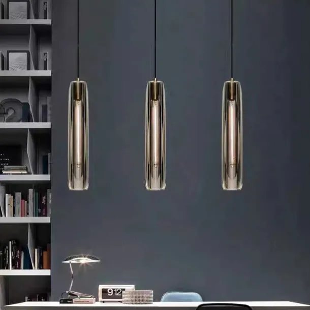 LED Pendant Light Crystal Chandelier Full Copper Lamp Holder Sparkly Crystal Lampshade Single Head Ceiling Light for Loft Bar Living Room Dining Room