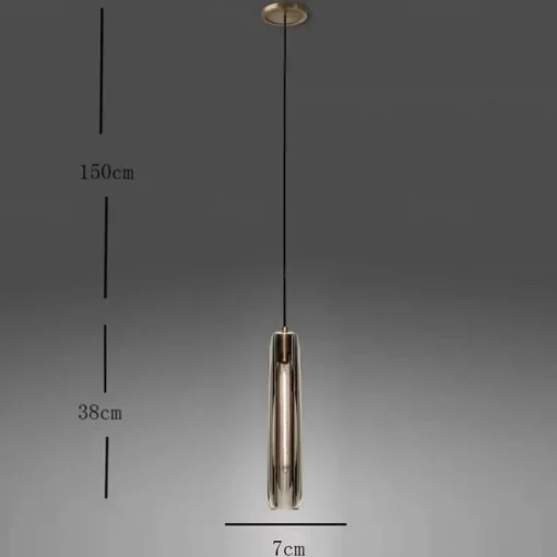 LED Pendant Light Crystal Chandelier Full Copper Lamp Holder Sparkly Crystal Lampshade Single Head Ceiling Light for Loft Bar Living Room Dining Room