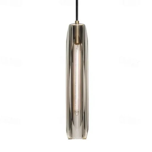 LED Pendant Light Crystal Chandelier Full Copper Lamp Holder Sparkly Crystal Lampshade Single Head Ceiling Light for Loft Bar Living Room Dining Room