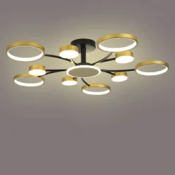 LED Pendant Light Dimmable Sputnik Design Adjustable Geometric Shapes Flush Mount Ceilling Lights 10-Light 39