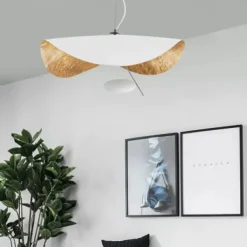 LED Pendant Light Golden Hat Chandelier Bar Model Room Clothing Store Hotel Restaurant Hotel Club Lobby Light,Post-modern Light Luxury Creative Flying Saucer Chandelier