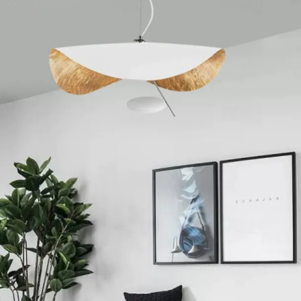 LED Pendant Light Golden Hat Chandelier Bar Model Room Clothing Store Hotel Restaurant Hotel Club Lobby Light,Post-modern Light Luxury Creative Flying Saucer Chandelier