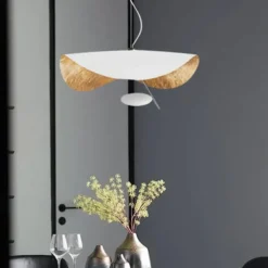LED Pendant Light Golden Hat Chandelier Bar Model Room Clothing Store Hotel Restaurant Hotel Club Lobby Light,Post-modern Light Luxury Creative Flying Saucer Chandelier