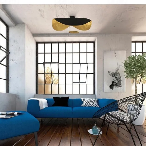 LED Pendant Light Golden Hat Chandelier Bar Model Room Clothing Store Hotel Restaurant Hotel Club Lobby Light,Post-modern Light Luxury Creative Flying Saucer Chandelier