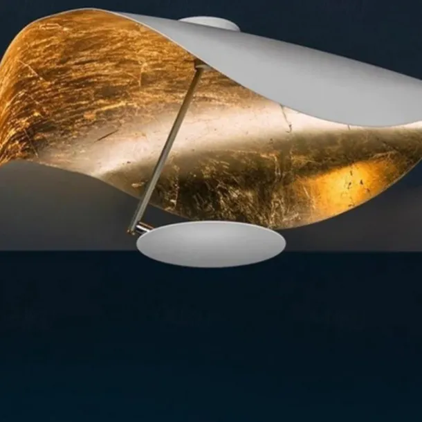 LED Pendant Light Golden Hat Chandelier Bar Model Room Clothing Store Hotel Restaurant Hotel Club Lobby Light,Post-modern Light Luxury Creative Flying Saucer Chandelier