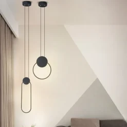LED Pendant Light Island Light Modern Bedside Light Round Square Rectangle Metal Style Geometrical Minimalist Painted Finishes Contemporary 110-120V 220-240V