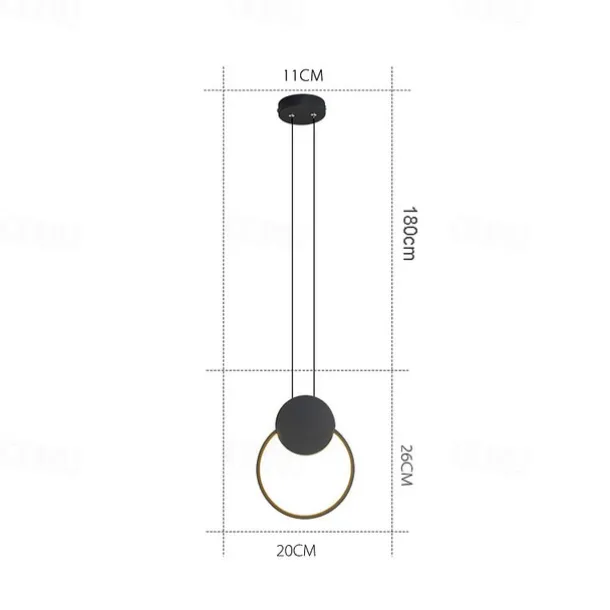 LED Pendant Light Island Light Modern Bedside Light Round Square Rectangle Metal Style Geometrical Minimalist Painted Finishes Contemporary 110-120V 220-240V