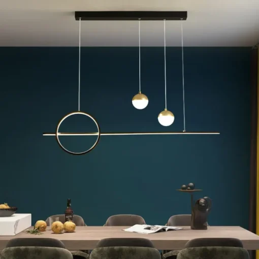 LED Pendant Light Kitchen Island Light Modern Black Gold 80cm Lantern Desgin Pendant Light Metal Painted Finishes Modern 220-240V 110-120V