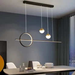LED Pendant Light Kitchen Island Light Modern Black Gold 80cm Lantern Desgin Pendant Light Metal Painted Finishes Modern 220-240V 110-120V