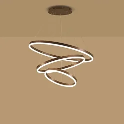 LED Pendant Light 3-Light 80cm/60cm/40cm Ring Circle Design 113W Aluminum Painted Finishes Modern Downlight Smart Wifi Control Dimmable with Remote Control
