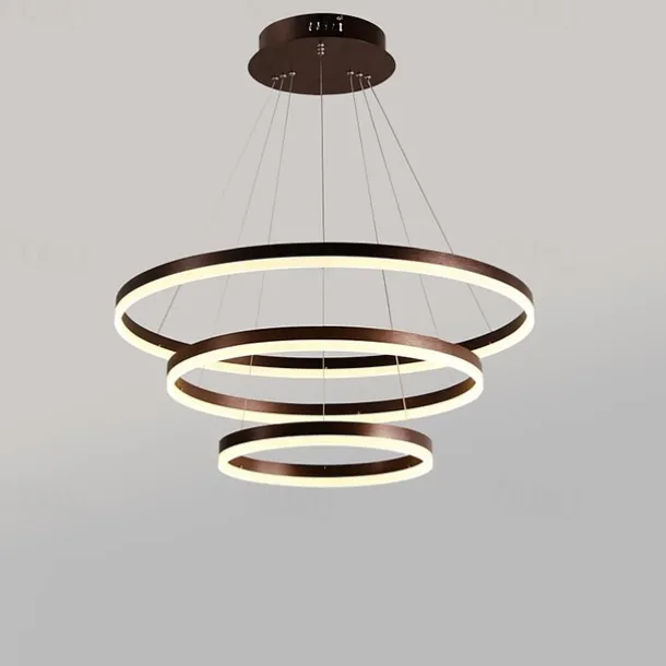 LED Pendant Light 3-Light 80cm/60cm/40cm Ring Circle Design 113W Aluminum Painted Finishes Modern Downlight Smart Wifi Control Dimmable with Remote Control