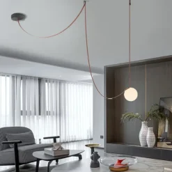 LED Pendant Light 1/3/5/7-Light Cluster Design Glass Globle Hemp Rope Chandelier Light Modern Black Pink Chandeliers Pendant Light Fixture Ceiling Flush Mount Light Fixture 110-240V