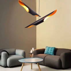 LED Pendant Light 2-Light Unique Metal Modern Farmhouse Cord Adjustable Pendant Lamps Kitchen Island Lighting for Dining Room Bedroom Hallway Over Sink 110-240V