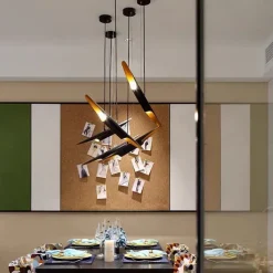 LED Pendant Light 2-Light Unique Metal Modern Farmhouse Cord Adjustable Pendant Lamps Kitchen Island Lighting for Dining Room Bedroom Hallway Over Sink 110-240V