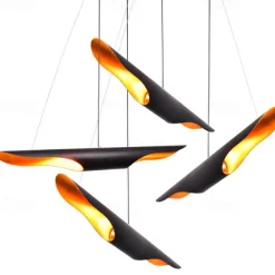 LED Pendant Light 2-Light Unique Metal Modern Farmhouse Cord Adjustable Pendant Lamps Kitchen Island Lighting for Dining Room Bedroom Hallway Over Sink 110-240V