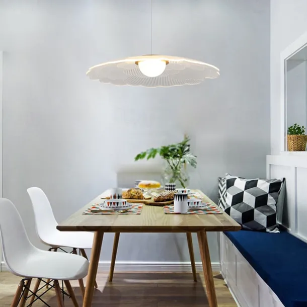 LED Pendant Light Lotus Leaf Plastic Finish 62cm 3 Colors Cord Adjustable Mini Island Lights Modern Contemporary Style Kitchen Dining Home Bar Light 110-120V 220-240V Bulb Included