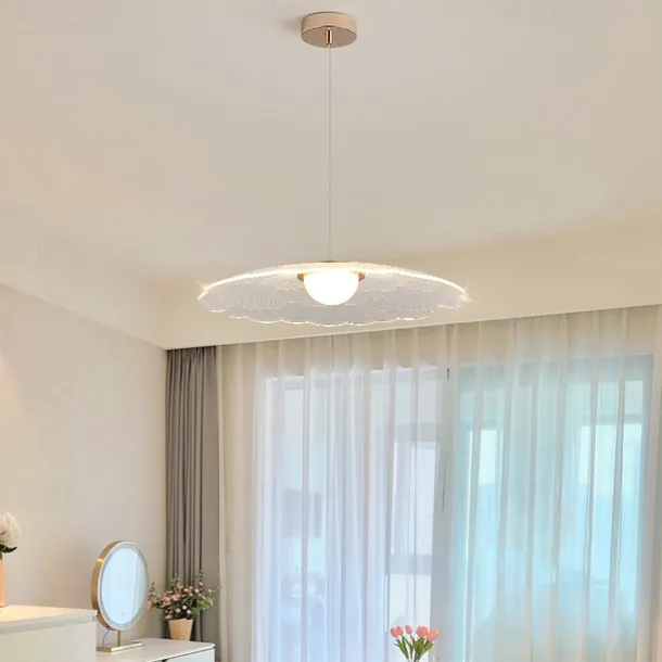 LED Pendant Light Lotus Leaf Plastic Finish 62cm 3 Colors Cord Adjustable Mini Island Lights Modern Contemporary Style Kitchen Dining Home Bar Light 110-120V 220-240V Bulb Included