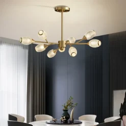 LED Pendant Light Luxury Modern Chandelier 64/84/90/100 cm Sputnik Design Copper Formal Style Sputnik Brass Modern Nordic Style 220-240V 110-120V