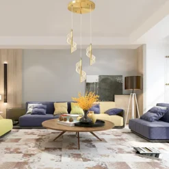 LED Pendant Light Maple Leaf, Modern Minimalist Pendant Ceiling Lamp, Creative Living Room TV Background Wall Long Line Pendant Hanging Lamp, Home Decoration Hanging Light
