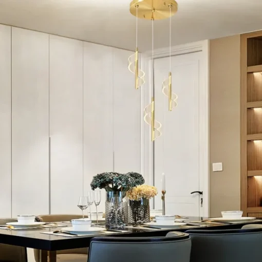 LED Pendant Light Maple Leaf, Modern Minimalist Pendant Ceiling Lamp, Creative Living Room TV Background Wall Long Line Pendant Hanging Lamp, Home Decoration Hanging Light