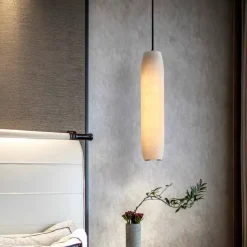 LED Pendant Light Mid Century Marble Pendant Lamp Fixture for Kitchen Island Dining Room Living Room Hanging Light Fixture E26 Base