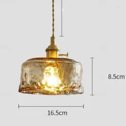 LED Pendant Light Mini Glass Copper Pendant Ceiling Hanging Light with Glass Shade Clear Glass Pendant Lighting for Bedroom Living Dining Room Kitchen