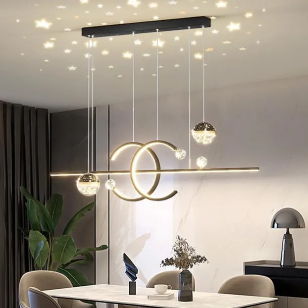 LED Pendant Light Modern Luxury Dining Room Projection Lamp Creative Personality Starry Sky Bar Chandelier