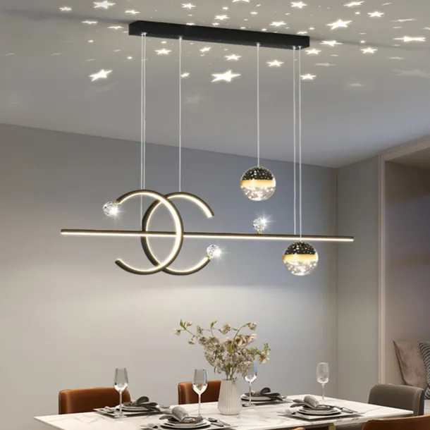 LED Pendant Light Modern Luxury Dining Room Projection Lamp Creative Personality Starry Sky Bar Chandelier
