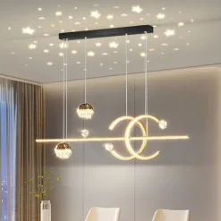 LED Pendant Light Modern Luxury Dining Room Projection Lamp Creative Personality Starry Sky Bar Chandelier