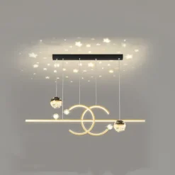 LED Pendant Light Modern Luxury Dining Room Projection Lamp Creative Personality Starry Sky Bar Chandelier
