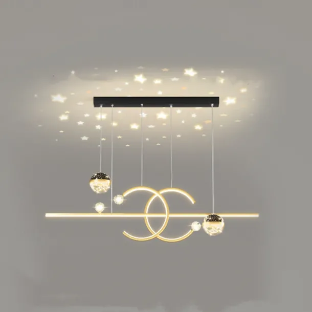LED Pendant Light Modern Luxury Dining Room Projection Lamp Creative Personality Starry Sky Bar Chandelier