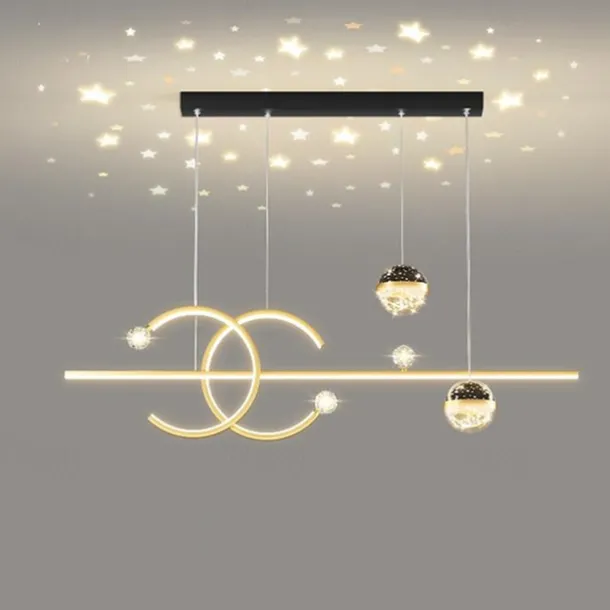 LED Pendant Light Modern Luxury Dining Room Projection Lamp Creative Personality Starry Sky Bar Chandelier