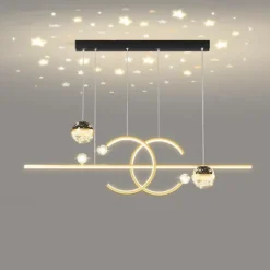 LED Pendant Light Modern Luxury Dining Room Projection Lamp Creative Personality Starry Sky Bar Chandelier
