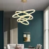 LED Pendant Light Modern 4 Rings Gold 80 cm Modern Nordic Luxury Light Aluminum Electroplated 110-120V 220-240V