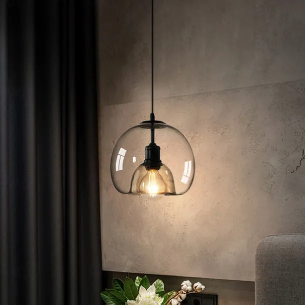 LED Pendant Light Modern Glass Kitchen Island Light 23 cm Vintage Metal Layered Geometrical Gray Painted Country Living Room Bedroom Dining Room Kitchen Lights