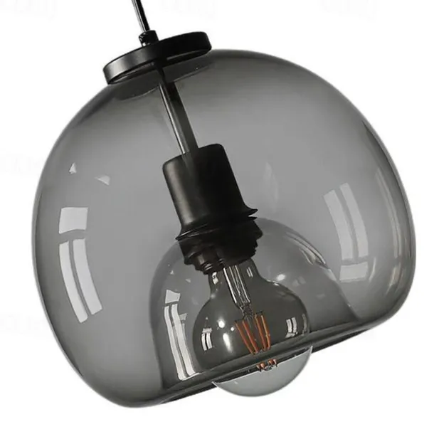 LED Pendant Light Modern Glass Kitchen Island Light 23 cm Vintage Metal Layered Geometrical Gray Painted Country Living Room Bedroom Dining Room Kitchen Lights