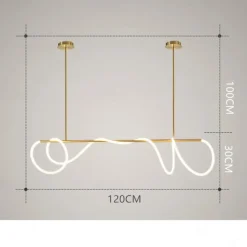 LED Pendant Light Note style Nordic Design Modern Simple American Light Luxury Bar Lighting Creative Net Red Long Living Room Restaurant Lamps