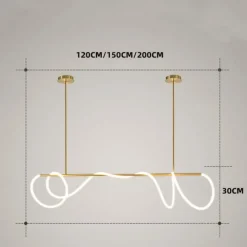 LED Pendant Light Note style Nordic Design Modern Simple American Light Luxury Bar Lighting Creative Net Red Long Living Room Restaurant Lamps