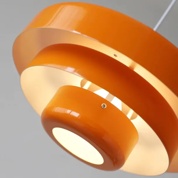 LED Pendant Light Orange Shade Pendant Light Fixture Kitchen Island Hanging Chandelier Light Fixtures Dark Green Bedroom Bedside Adjustable Ceiling Light Hanging Lamp