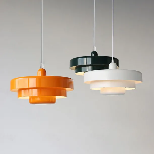 LED Pendant Light Orange Shade Pendant Light Fixture Kitchen Island Hanging Chandelier Light Fixtures Dark Green Bedroom Bedside Adjustable Ceiling Light Hanging Lamp