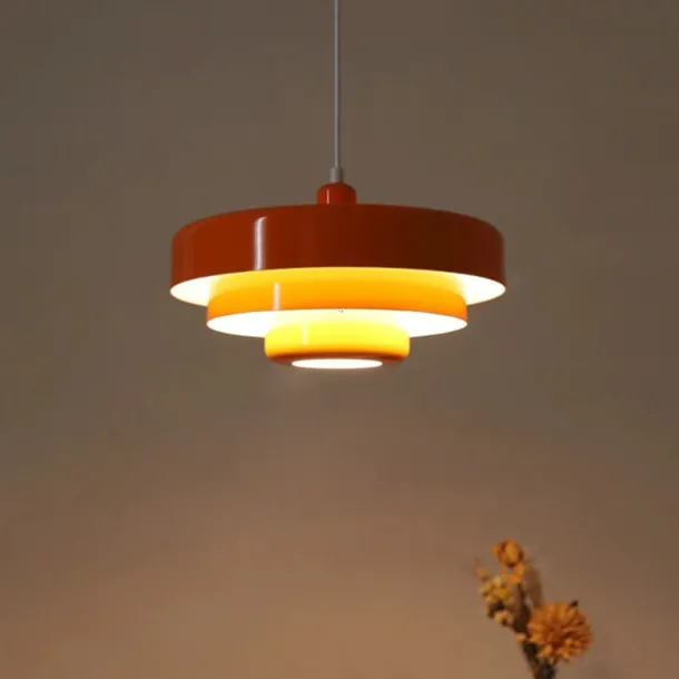 LED Pendant Light Orange Shade Pendant Light Fixture Kitchen Island Hanging Chandelier Light Fixtures Dark Green Bedroom Bedside Adjustable Ceiling Light Hanging Lamp