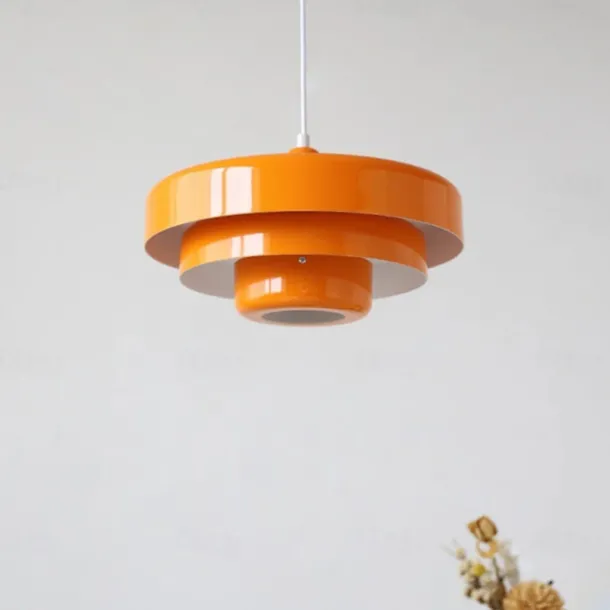 LED Pendant Light Orange Shade Pendant Light Fixture Kitchen Island Hanging Chandelier Light Fixtures Dark Green Bedroom Bedside Adjustable Ceiling Light Hanging Lamp
