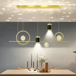 LED Pendant Light Projector Light Modern Nordic Sky Star Chandelier Dining Room Lamp Creative