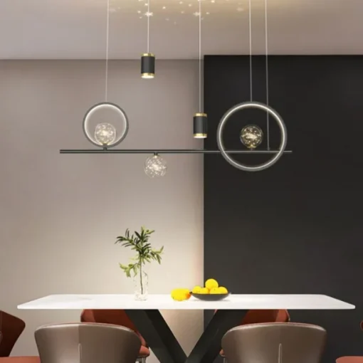 LED Pendant Light Projector Light Modern Nordic Sky Star Chandelier Dining Room Lamp Creative