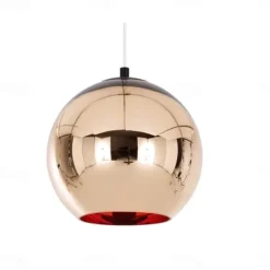 LED Pendant Light Rose Gold Globe Design Kitchen Island Light 15cm 20cm 25cm Single Desgin Metal Electroplated Modern Dining Room Living Room 110-120V 220-240V