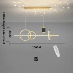 LED Pendant Light Simple Modern Chandelier Designer Projection Star Moon Light Restaurant Table Bar