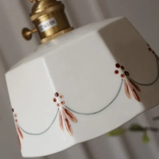 LED Pendant Light Warm White 10/50cm 1/3-Light Industrial Style Ceramic Hanging Lamp Lampshade E27 Screw Ceiling Lighting Fixtures Bedroom Dining Room Corridor Decoration 85-265V