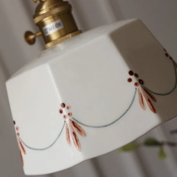 LED Pendant Light Warm White 10/50cm 1/3-Light Industrial Style Ceramic Hanging Lamp Lampshade E27 Screw Ceiling Lighting Fixtures Bedroom Dining Room Corridor Decoration 85-265V